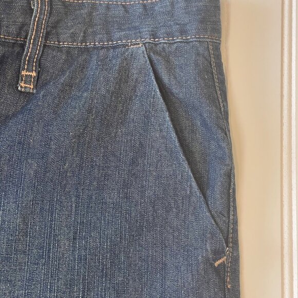 Levi’s Womens Denim Culottes Jeans Size 16 Wide-Leg Mid-Length Flat Front Slant - Picture 10 of 12